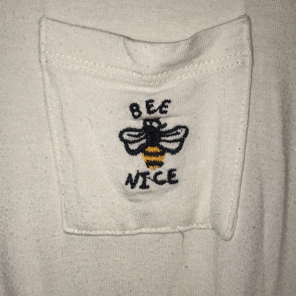 Embroidered Bee Nice Pocket Tee